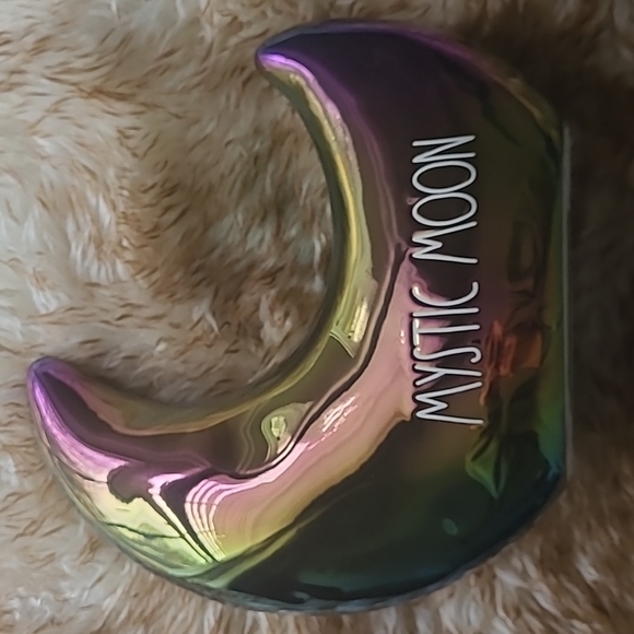 🌙NWT Rae Dunn MYSTIC MOON 8” Iridescent Ceramic Sculpture Figurine LL 2022 - Picture 1 of 7